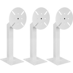 CCTV Camera Mount - Camera Mounting Brackets 400mm Height Steel White 3pcs