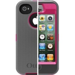 OtterBox Defender Series Case and Holster for iPhone 4/4S - Retail Packaging - Pink/Gray (Discontinued by Manufacturer)