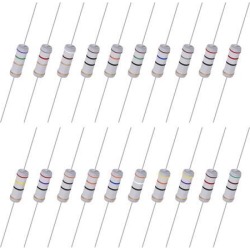 120pcs 3W 3 Watt Metal Oxide Film Resistor Kit Axial Lead ±5% Tolerance