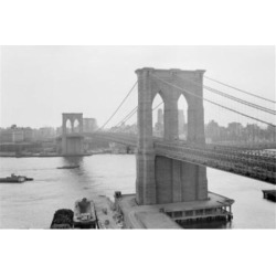Posterazzi SAL255424366 USA New York City Brooklyn Bridge Poster Print - 18 x 24 in.