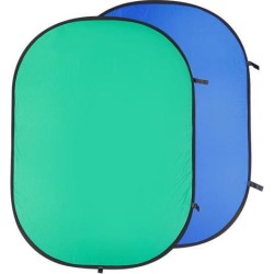 Neewer 5x6.5ft Collapsible Dual Sides Chromakey Green Blue Background Backdrop