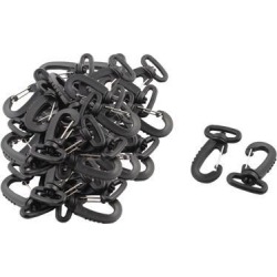 Campaign Bag Backpack Swivel Snap Buckles Lobster Clasp Rotary Hook Black 20pcs