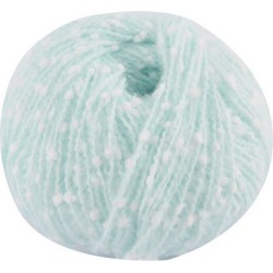 DIY Craft Scarf Shawl Crochet Hand Knitting Dots Print Yarn Thread Sky Blue