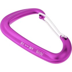 Aluminum Wire Gate Hammock Safety Carabiner D Type Keychain Buckle Purple