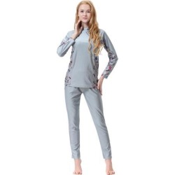 3 Pieces Modest Swimsuit Muslim Islamic Swinwear Full Coverage 3XL Gray