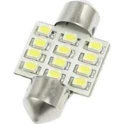 31mm Car Auto White 12 1206 SMD LED Dome Light Reading Lamp DC 12V