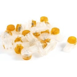 Unique Bargains Data Phone Wire Plastic Butt Splice 2 Ports UY Connectors 20 Pieces