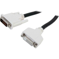 C2G 26950 DVI-D M/F Dual Link Digital Video Extension Cable, Black (6.6 Feet, 2