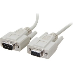 C2G 25201 DB9 M/F Serial RS232 Extension Cable, Beige (3 Feet, 0.91 Meters)