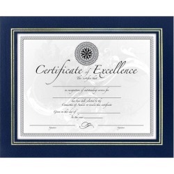 DAX N3191NB Leatherette Certificate Frame 11' x 8-1/2', Blue