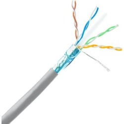 Cable Wholesale Connectors Bulk Shielded Cat6 Gray Ethernet Cable, STP