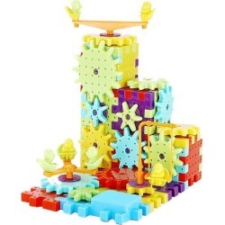 81pcs Children's Plastic Building Blocks Toys Kids DIY Creative Educational Toy Gear Blocks Toys for Children