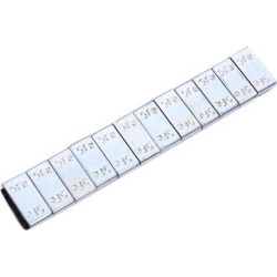Vehicle Car Auto Silver Tone Metal Stick-on Wheel Balancing Weights Strip 10 Pcs