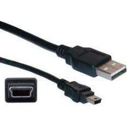 Cable Wholesale USB Type A Male / Mini-B Cable 5 Pin Black 3 ft - Male