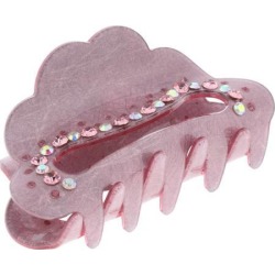 Womens Crystal Large Hair Claw Grip Clips Pin Hair Clamps Clasp Makeup Tools Pink