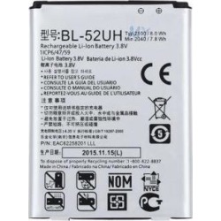 LG OEM Cell Phone Li-ion Battery 2100mAh 3.8V 8.0Wh BL-52UH New 1ICP6 / 47 / 59