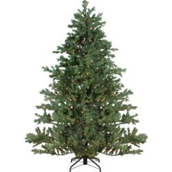 7.5' Pre-Lit Green Mountain Pine Artificial Christmas Tree - Clear Lights