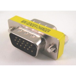 15 HD/DB/15 VGA/SVGA KVM Gender Changer Adapter Male to Male M-M