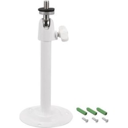 CCTV Camera Mount - Adjustable Indoor/Outdoor Camera Mounting Brackets w Screws 133mm Height White