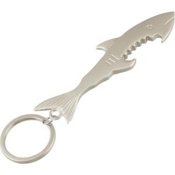 Metal Silver Tone Fish Pendant Decor Key Chain Keyring