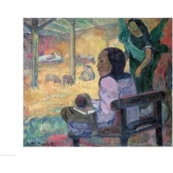 Posterazzi BALXIR54110LARGE Be Be The Nativity 1896 Poster Print by Paul Gauguin - 36 x 24 in. - Large