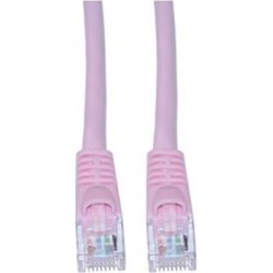 Cable Wholesale Cat5e Ethernet Patch Cable Snagless/Molded Boot 1 Foot - Pink