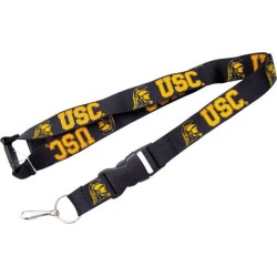 Usc Trojans Clip Lanyard Keychain Id Holder Ncaa Black