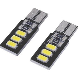 Unique Bargains Car No Error Canbus T10 168 5630 6 SMD White LED Dashboard Lamp Light 2 Pcs