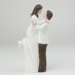 Wedding Cake Resin Doll Deep Feeling Groom Bride Figurine Cake Stand Topper