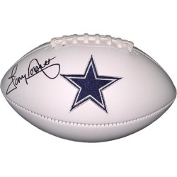 Tony Dorsett Signed Dallas Cowboys Logo Football JSA+PSA