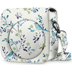 For Fujifilm Instax Mini 8 Mini 8+ Mini 9 Camera Case Bag Cover - Blue Robins