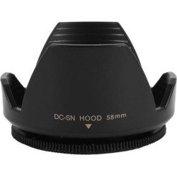 Unique Bargains Digital DSLR Camera Plastic Crown Flower Petal Shaped Lens Hood 58mm Black