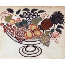 Posterazzi SAL900124787 Fruit Still Life-19th C. Pennsylvania Dutch Artist Unknown Oil on Canvas Poster Print - 18 x 24 in.