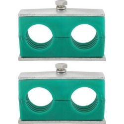 2pcs Twin Series Light Pipe Clamp Assembly Polypropylene Fit 38mm Tube Dia