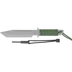 M3371 Knives Fixed Knife Cord Wrap Handle Knife 11 1/8' Overall 6' Tanto