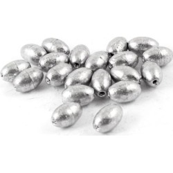 Unique Bargains 1/2 oz Oval Shaped Shot Fishing Sinker Lead Weight 20 Pcs