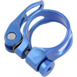 Authorized by LF 34.9mm Quick Release Road Bike Seat Post Clamp Blue