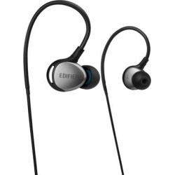 Edifier P281 Waterproof Headphones - Sports In-Ear Earphones IP57 Rated with Memory Around-the-ear Wire for Running, Workout, Exercise - Black/Silver