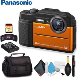 Panasonic Lumix Digital Camera Orange Deluxe Bundle