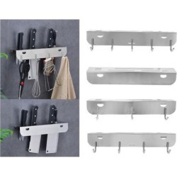 Stainless Steel Storage Knife Rack Kitchen Utensil Holder Tool No hook