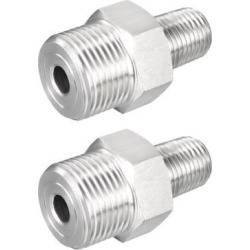 Pipe to Fitting Adapter, Pressure Gauge Adapter, M20*1.5 Male Pipe x G1/4 Male Pipe 2pcs