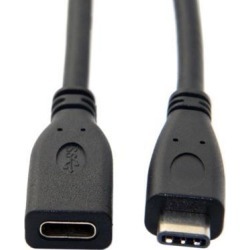 USB-C Type C Male to Female USB 3.1 Extender Extension Short Cable Cord 0.66ft/1.5ft/3ft for Macbook Tablet Phone