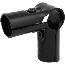 Unique Bargains 28mm Diameter Metal 90 Degree Elbow Three Port Pipe Clamp Clip Black