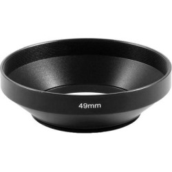 Unique Bargains Digital Camera Filter Screw-in Mount 49mm Aluminum Wide-Angle Lens Hood Shade