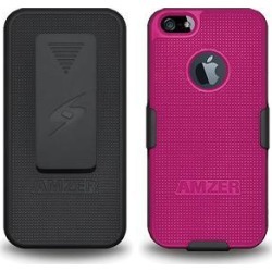 AMZER Black / Hot Pink Shellster Shell Holster Combo Case For iPhone 5 AMZ94831