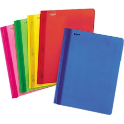 Oxford 99812 Polypropylene Report Cover, Tang Clip, Letter, 1/2' Capacity, Assorted, 25/Box