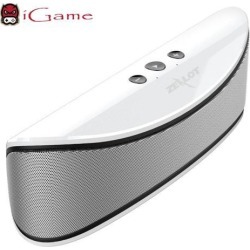 iGame Zealot S2 Portable Wireless Bluetooth Speaker with Bass, Hands-free Calling, Supports USB/TF Card - White