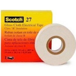 3M 15074 Scotch 27 Glass Cloth Electrical Tape, 3/4' x 66ft, 1 Pack