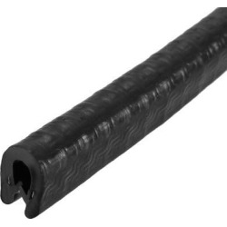 Edge Trim U Seal Black PVC Plastic U Channel Edge Protector Fits 1/64" - 1/16" Edge 3 Feet Length