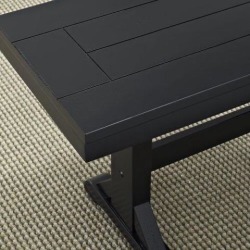 Antique Black Wood Bench